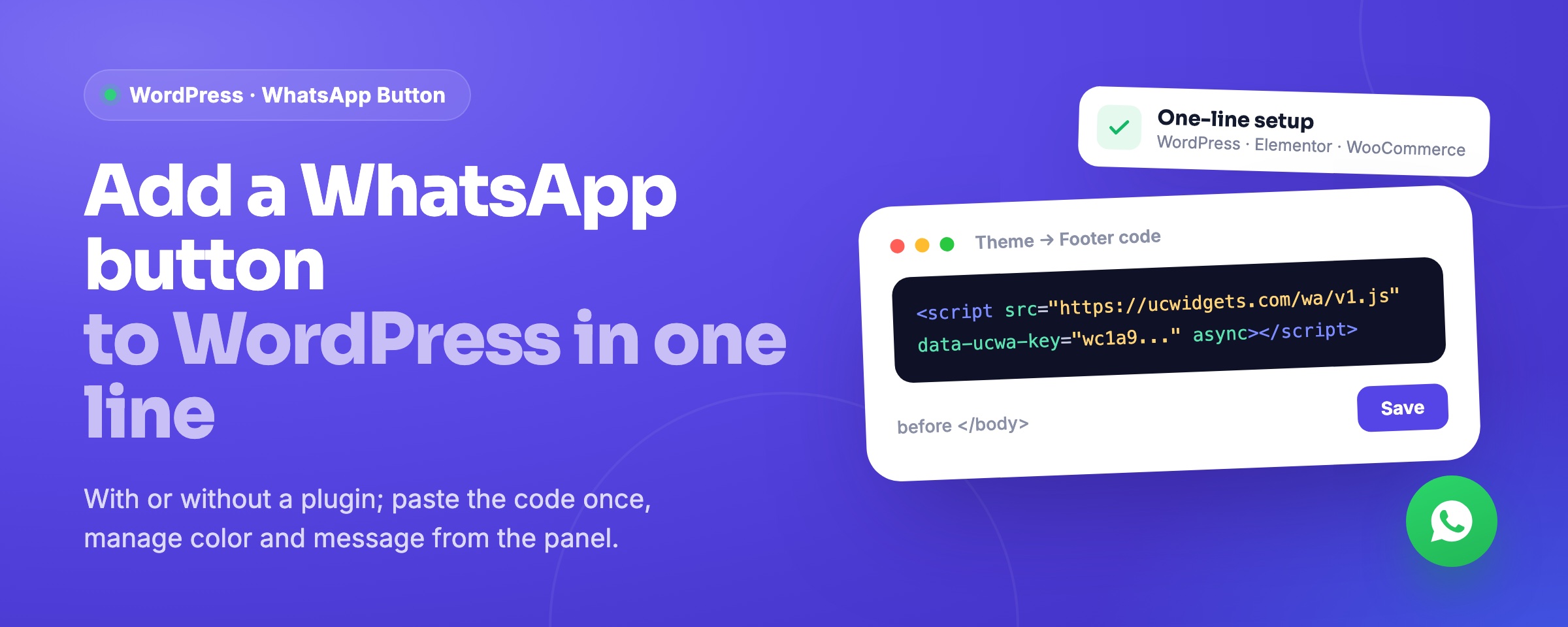 How to add a WhatsApp button to WordPress (with or without a plugin)